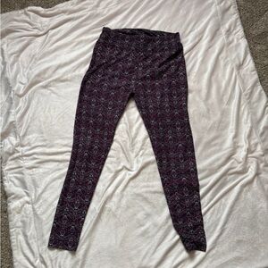 LuLaRoe Purple Patterned Leggings tall and curvy